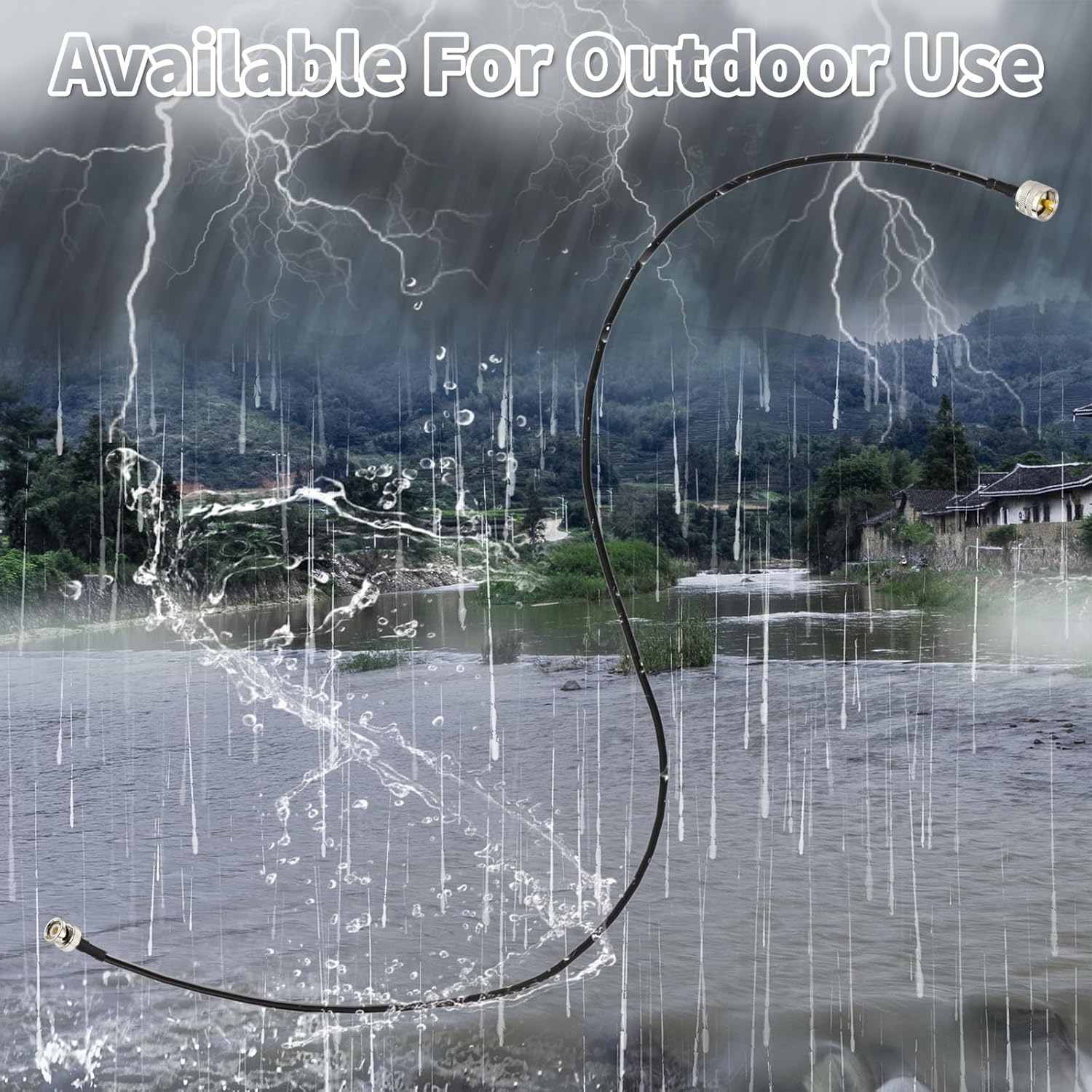 Superbat PL259 to BNC RG58 Coaxial Cable 6ft, BNC to UHF Adapter Jumper for RF Applications, Wireless LAN, Ham Radio, 4G LTE, GPS Antennas & Receivers