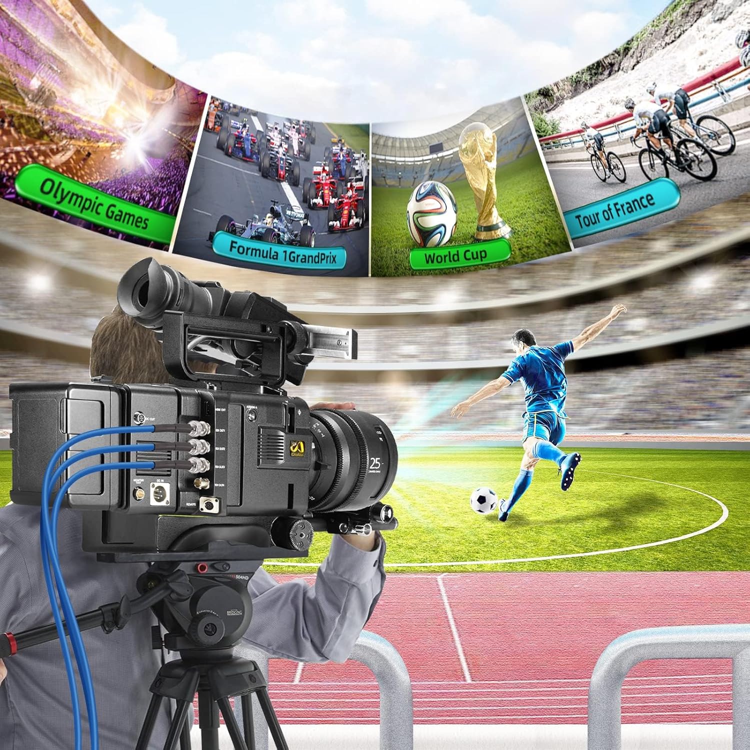 Superbat SDI Cable 50ft BNC Cable 75 Ohm Belden 1694A 3G/6G/12G SDI Camera Wire,Support 3G-SDI/6G-SDI/4K/6K Video Recorder Camera Monitor Converter Audio Broadcast etc.