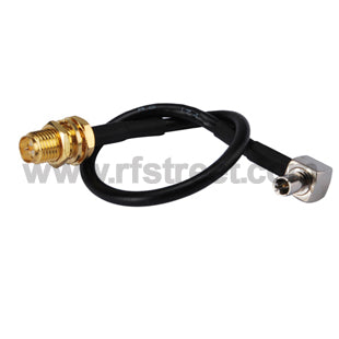 Pigtail-cable-RP-SMA-female-bulkhead-to-TS-9-male-Right-Angle-Custom-RF-cable-assembly-RG174_AC-S02BH-T04RA-174-30_PT00