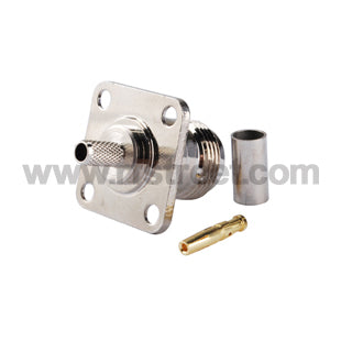 RF-Connector-N-Crimp-Jack-with-4-hole-Panel-Mount-for-LMR195_N01-FJL19HL4-41BS00_PT02