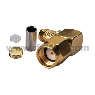 RF-RP-SMA-Connector-Crimp-Plug-female-pin-right-angle-for-LMR195_S02-RAL19-11BS00_PT00
