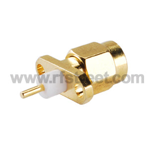 RF-SMA-Connector-2-hole-panel-mount-plug-with-short-dielectric-and-solder-post_S01-FPHL2-11BS01_PT02