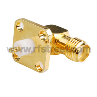 RF-SMA-Connector-4-hole-panel-mount-Jack-Right-Angle-with-extended-dielectric_S01-RRHL4-11BS00_PT02