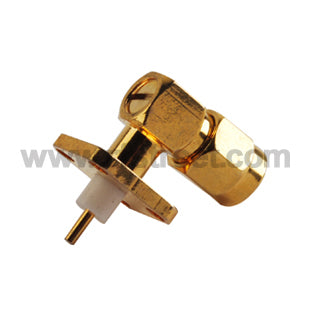 RF-SMA-Connector-4-hole-panel-mount-Plug-Right-angle-dielectric_S01-RPHL4-11BS00_PT01