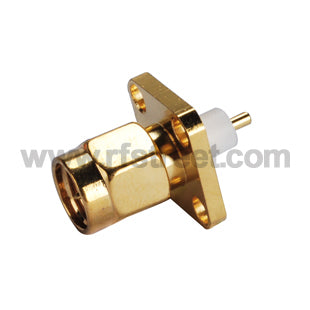 RF-SMA-Connector-4-hole-panel-mount-Plug-with-extended-dielectric-solder-post_S01-FPHL4-11BS01_PT02