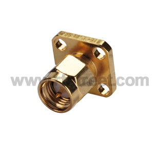 RF-SMA-Connector-4-hole-panel-mount-Plug-with-solder-post-terminal_S01-FPHL4-11BS00_PT00