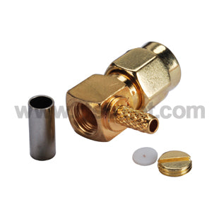 RF-SMA-connector-Crimp-Plug-right-angle-coax-for-LMR100_S01-RA316-11BS00_PT01