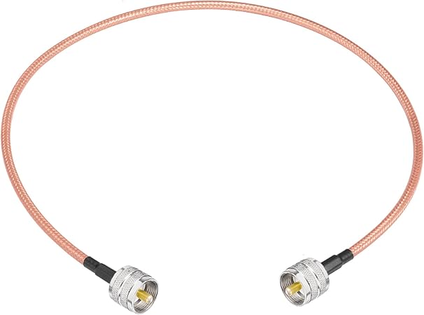 Superbat CB Coax Cable  Low Loss PL-259 UHF Male to Male High Power RG142 Jumper 50 Ohm Coax Cable for HAM Radio CB Radio Antenna Analyzer Dummy Load SWR Meter