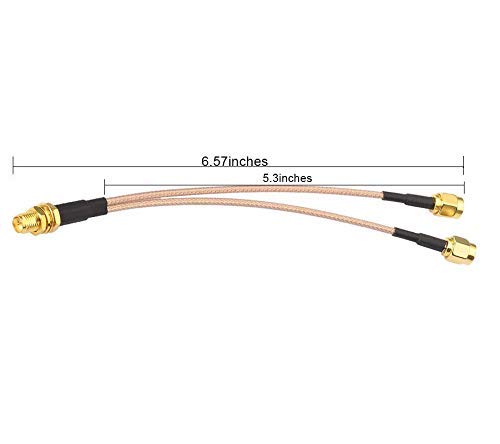 Superbat SMA Splitter Cable RP-SMA Female to Dual SMA Male V Type SMA Adapter 50ohm 15cm(6 inches) for WiFi Antenna Adapter Connector (Not for TV)