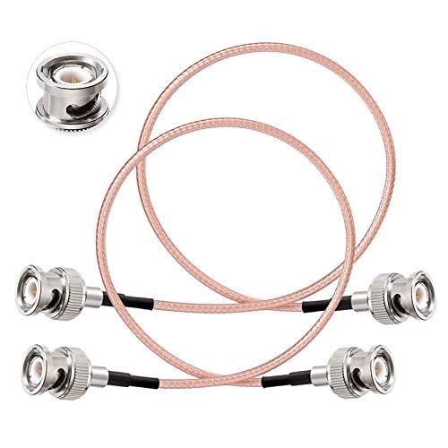Superbat BNC Cable BNC Male to Male Connector Coaxial Cable ( 50 Ohm) for Antenna Scanners or Handheld Ham Radios etc. 2pcs