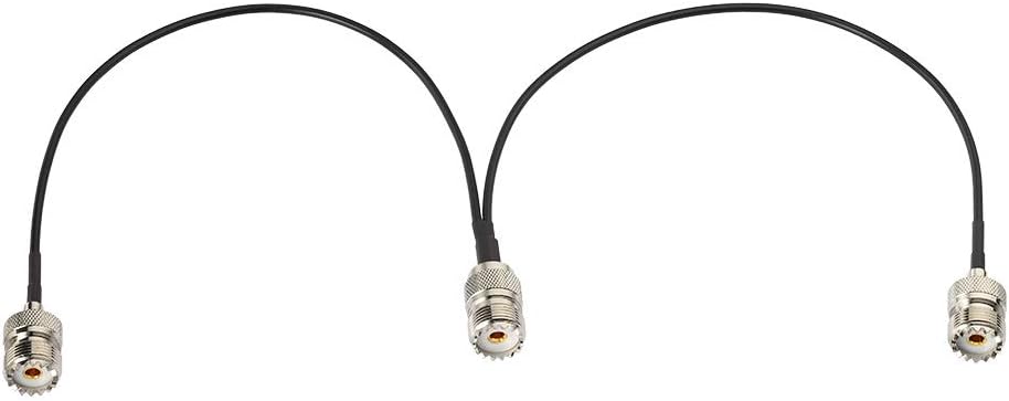 Superbat SO-239 Splitter Cable SO239 to Dual SO239 Low Loss Splitter Cable (12 Inch RG174) for HAM Radio CB Radio Antenna Analyzer Dummy Load SWR Meter