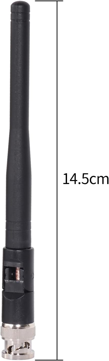 SUPERBAT UHF 400MHz-960MHz Antenna Wireless Microphone Receiver BNC Male Antenna Replacement for Wireless Microphone Receiver System,Headband Headsets,Lapel Lavalier,Goosneck,Headphone(2-Pack)