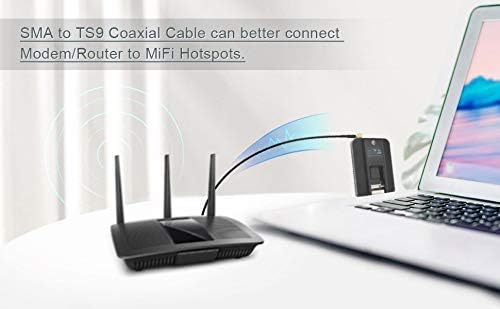 Superbat SMA to TS9 Cable (RG174) SMA Female to TS9 Male Adapter Cable 50 Ohm for 4g/5g Modems Router USB MiFi Hotspots MIMO Antenna Dongle 1pcs