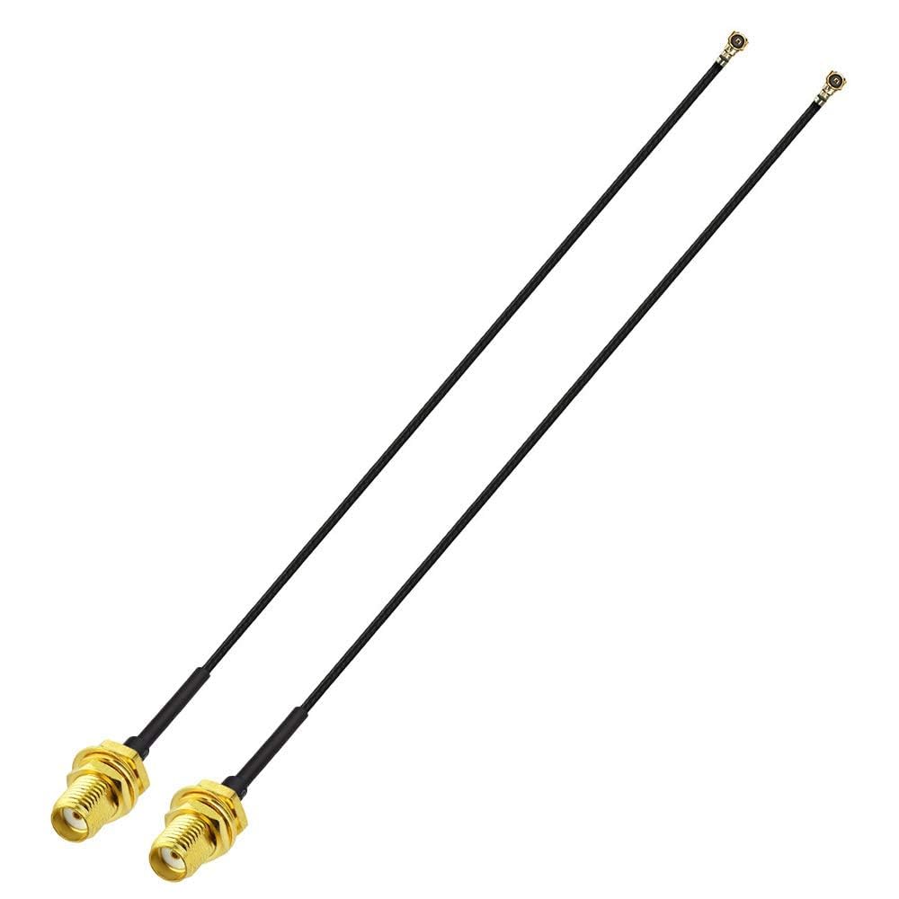 Superbat SMA to UFL-4 Cable Mini PCI to SMA Bulkhead Coaxial Cable for M.2 NGFF Interface WiFi PCI Wireless Routers Mini PCIe Cards Network Extension Pigtail 2-Pack