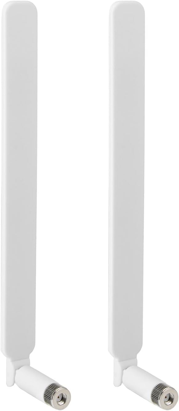 Superbat High Gain 12dBi Dual Band WiFi Antenna 2.4GHz/5GHz 5.8GHz Omnidirectional RP-SMA Antenna White for Router, Wireless Access Point, Security Cameras 2-Pack