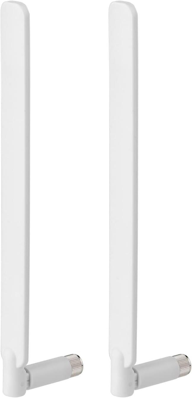 Superbat High Gain 12dBi Dual Band WiFi Antenna 2.4GHz/5GHz 5.8GHz Omnidirectional RP-SMA Antenna White for Router, Wireless Access Point, Security Cameras 2-Pack