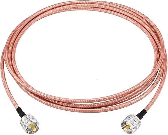 Superbat CB Coax Cable  Low Loss PL-259 UHF Male to Male High Power RG142 Jumper 50 Ohm Coax Cable for HAM Radio CB Radio Antenna Analyzer Dummy Load SWR Meter