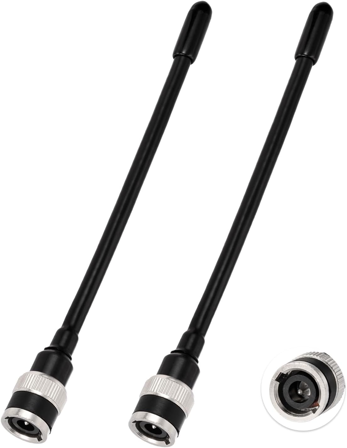 Superbat UHF Antenna 400-470MHz Two Way Radio Antenna with BNC Male Connector CB Handheld/Portable Radio Transceiver Antenna Wireless Walkie Talkie Antenna 2-Pack