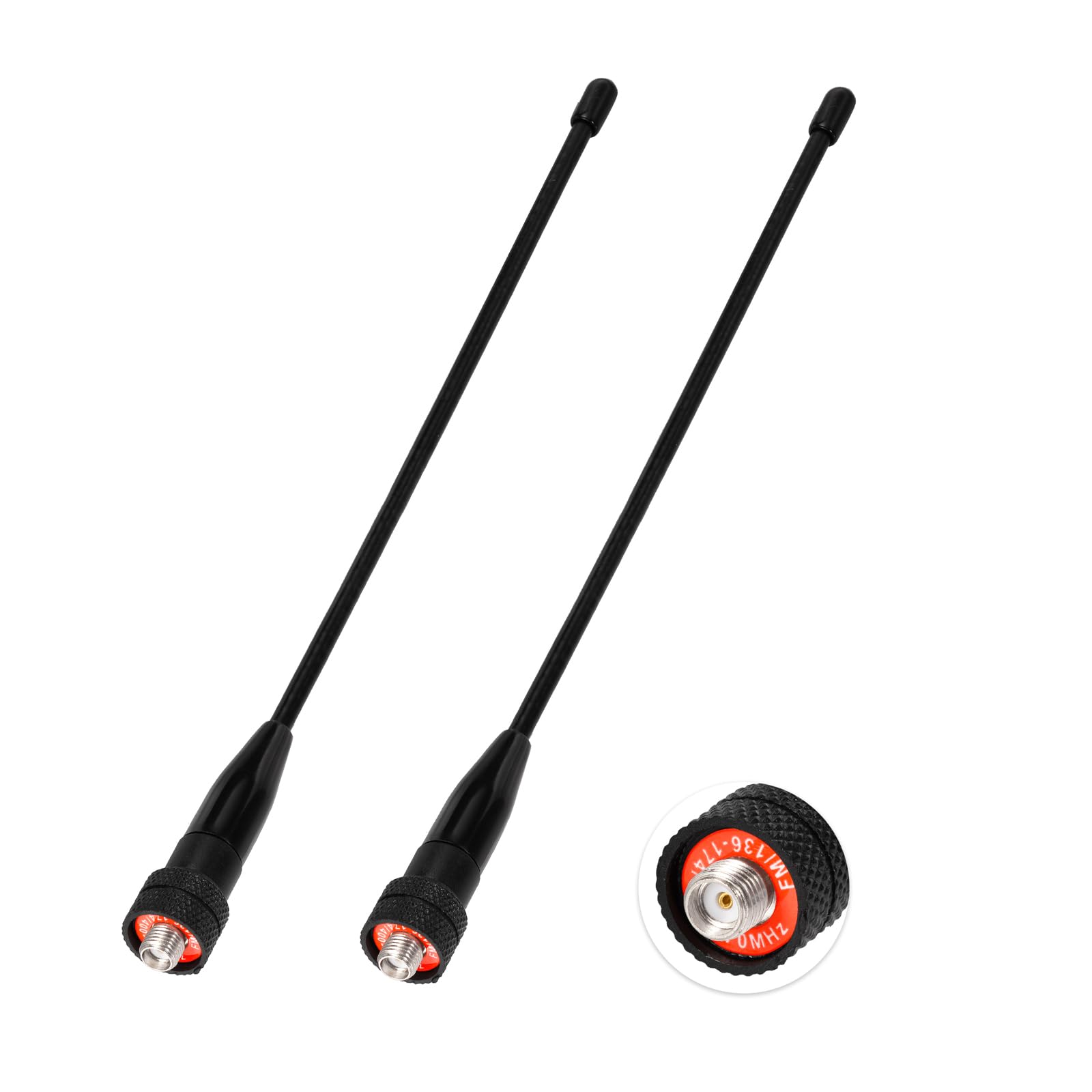 Superbat Dual Band 136-174 400-470MHz UHF VHF Radio Antenna SMA Female Whip Walkie Talkie Antenna Compatible with Baofeng UV-5R Retevis Aliunce HD1 Arcshell AR-5 Two Way Radio