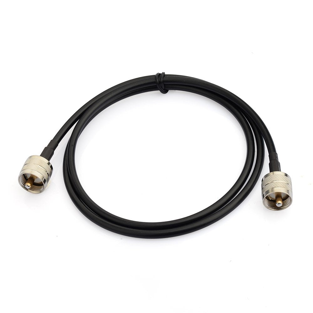 SUPERBAT CB Jumper Cable, UHF Male to Male PL-259 Jumper 12inch High Power Low Loss RG142 Digital Coax Cable for HAM & CB Radio Antenna Analyzer Dummy Load SWR Meter