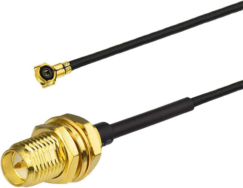 SUPERBAT U.fl/IPEX MHF4 Cable (6inch 2-Pack) MHF4 to RP-SMA Bulkhead Cable for M.2 NGFF Interface Mini PCIe Cards WiFi Bluetooth Antenna Extension Cable PCI Router