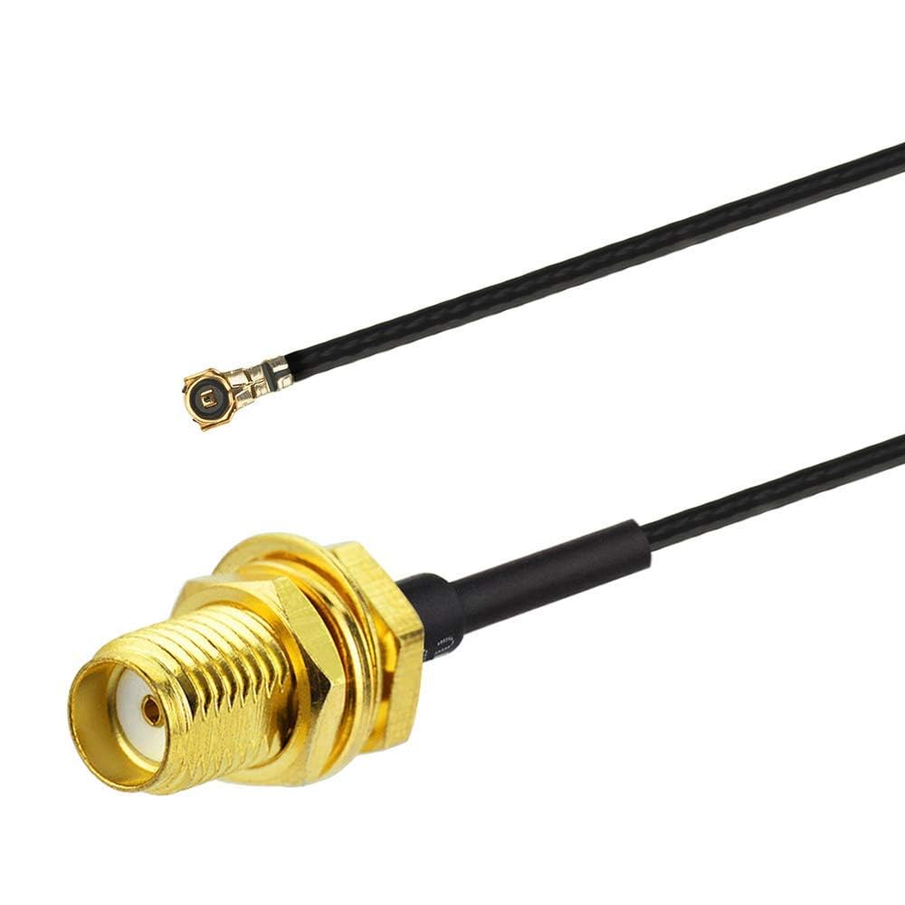 Superbat SMA to UFL-4 Cable Mini PCI to SMA Bulkhead Coaxial Cable for M.2 NGFF Interface WiFi PCI Wireless Routers Mini PCIe Cards Network Extension Pigtail 2-Pack