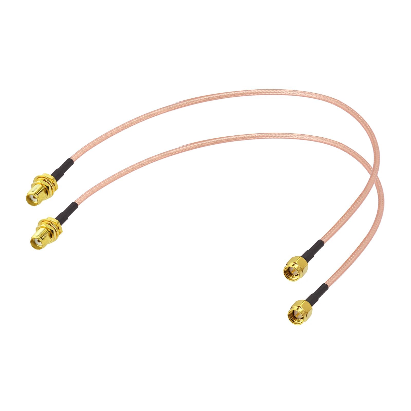 Superbat SMA Male to SMA Female Bulkhead RG316D Cable 3ft 50 Ohm for 4G LTE Router/Cellular Gateway/SDR USB Dongle/GPS Antenna - High-Frequency Low-Loss Coaxial Jumper 2-Pack