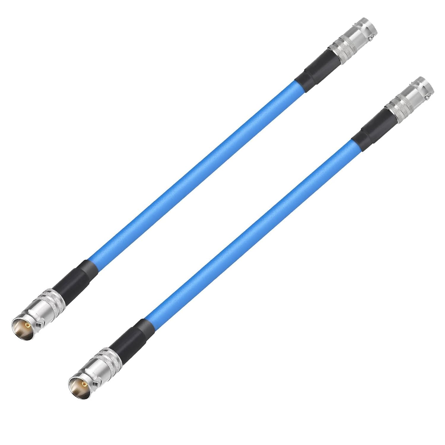Superbat SDI Cable 8inch BNC Female to Female Barrel Connector 75 Ohm Belden 1694A Jumper for HD-SDI/3G-SDI/6G-SDI/4K/8K SDI Video Camera Cable (2Pcs)
