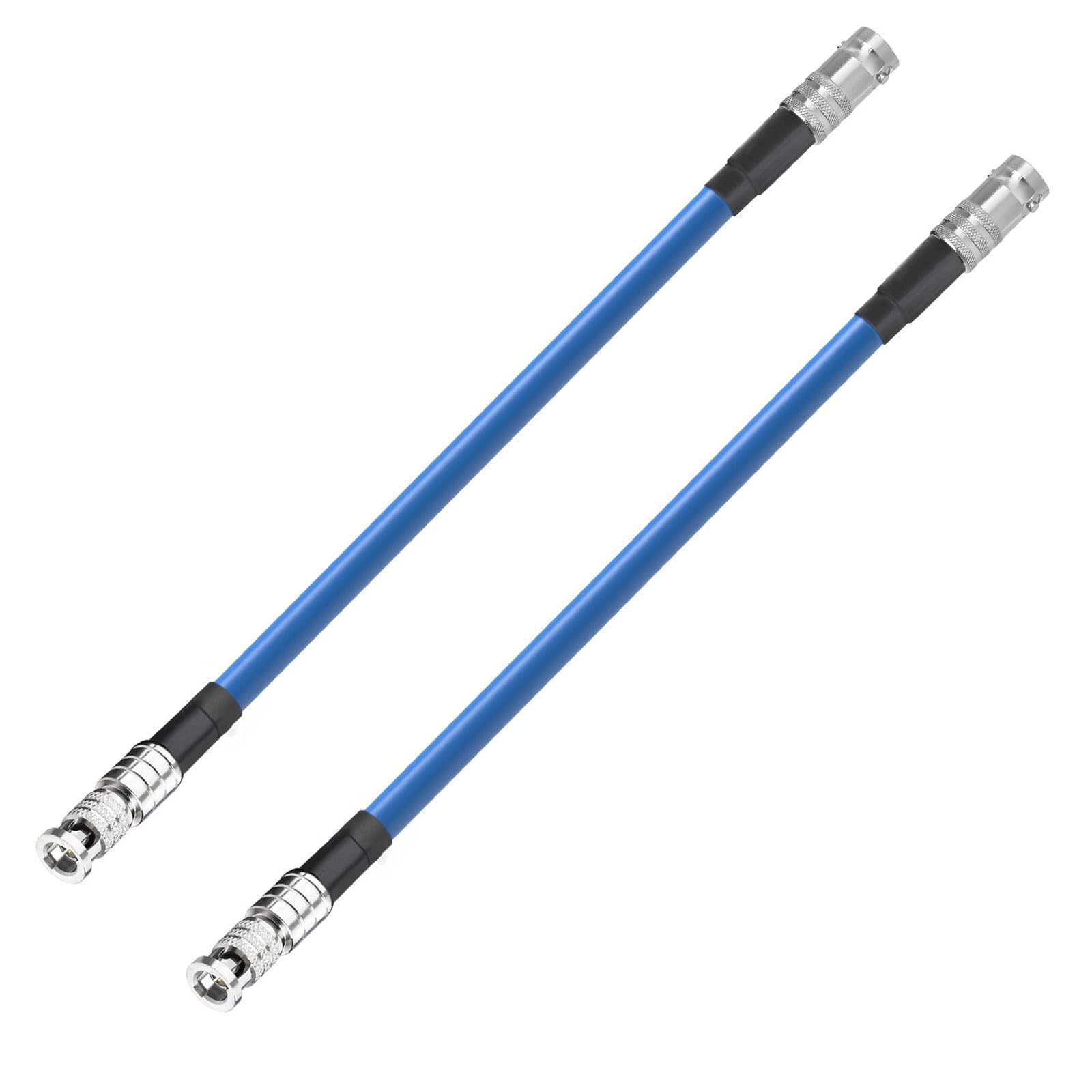 Superbat HD-BNC Male to BNC Female Cable 12inch Belden 1694A 18AWG 3G/6G/HD-SDI Cable 75 Ohm Supports 4K/8K Video for Broadcast & Cameras 2-Pack