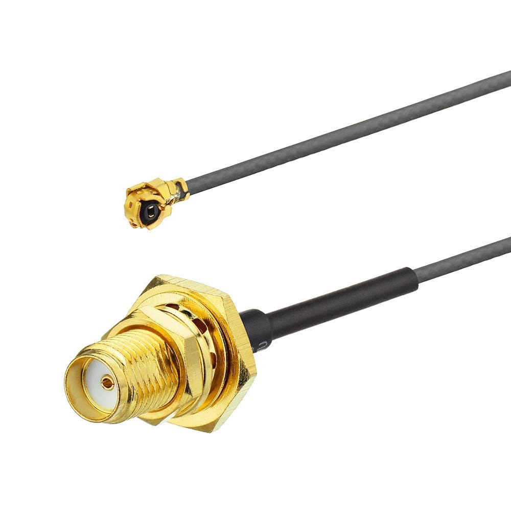 Superbat SMA Pigtail 6inch SMA Female Cable Wi-Fi Low Loss Extension Cable for Wireless Router Mini PCIe Cards Network PCI WAN Repeater Module 5-Pack