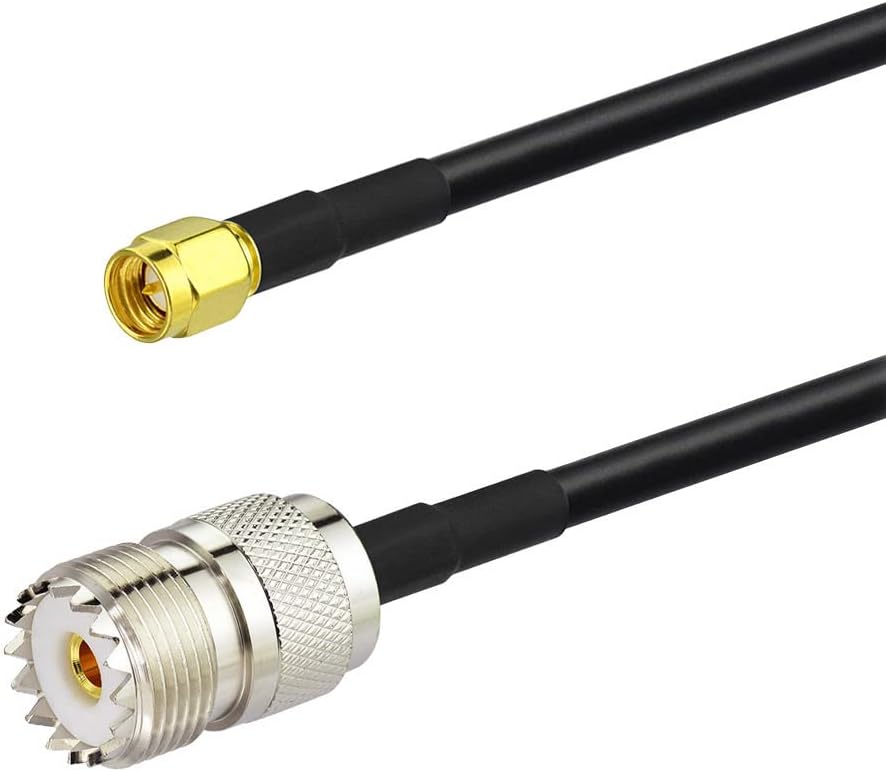 Superbat SMA to SO239 UHF Cable 3ft SMA Male to PL259 Female Jumper RG58 Coax Cable for Spectrum Analyzers CB/HAM Radio Scanner Antenna Analyzer Dummy Load etc.