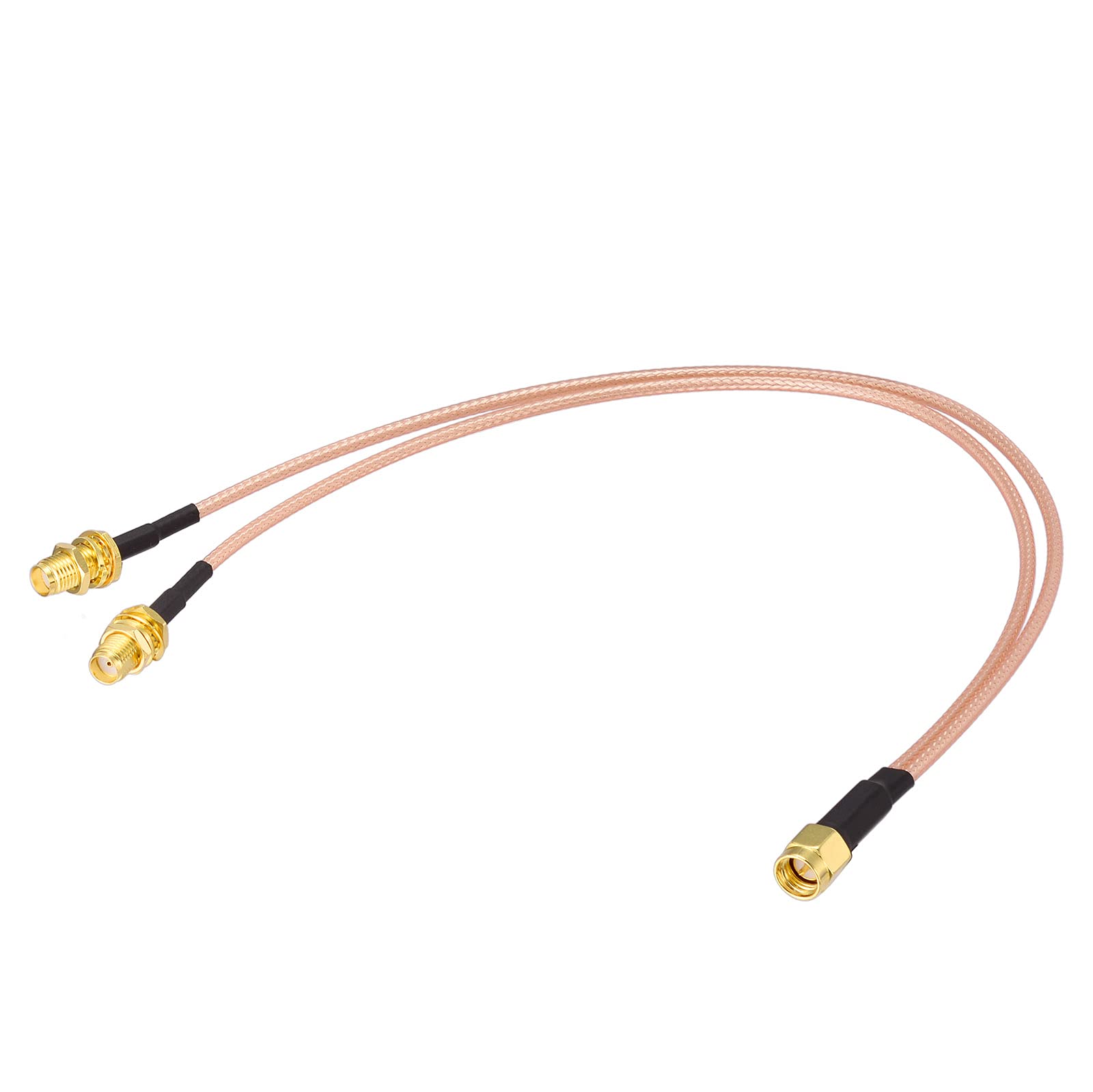 Superbat SMA Splitter Cable SMA Male to Dual SMA Female Cable SMA Adapter V Type 50ohm 15cm(6 inches) WiFi Antenna Adapter Connector (Not for TV)
