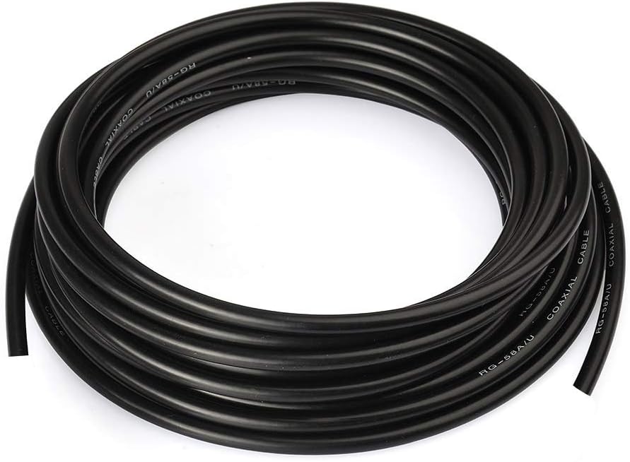 Superbat RG58 Coaxial Cable 100ft, 50 Ohm RG-58 Coax Cable for CB Radio Antenna Extension Cable etc.