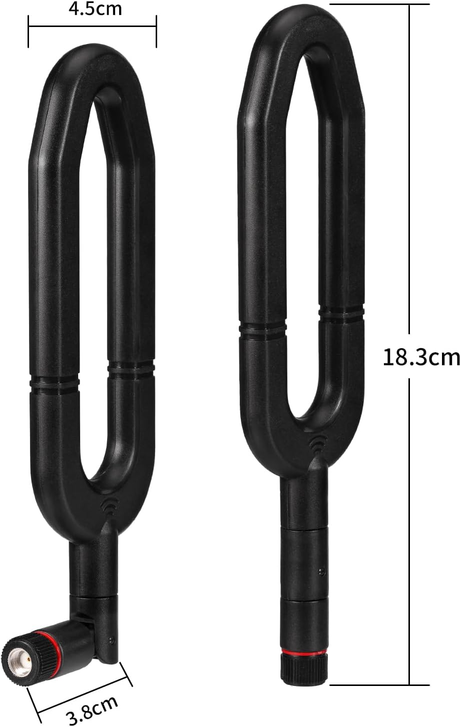 Superbat WiFi Antenna RP-SMA Male 2.4GHz 5GHz 5.8GHz Dual Band Antenna for PC PCI-E WiFi Network Card Router USB Adapter Wireless Camera Monitor etc. 2Pcs