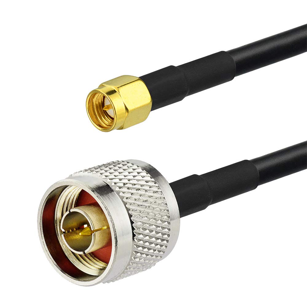 Superbat SMA Male to N Male RF Coaxial Coax Cable 25ft + 3pcs SMA to N Male/Female Coax Adapter Kit for Gateway Router 3G 4G LTE Ham Radio ADS-B Antenna etc