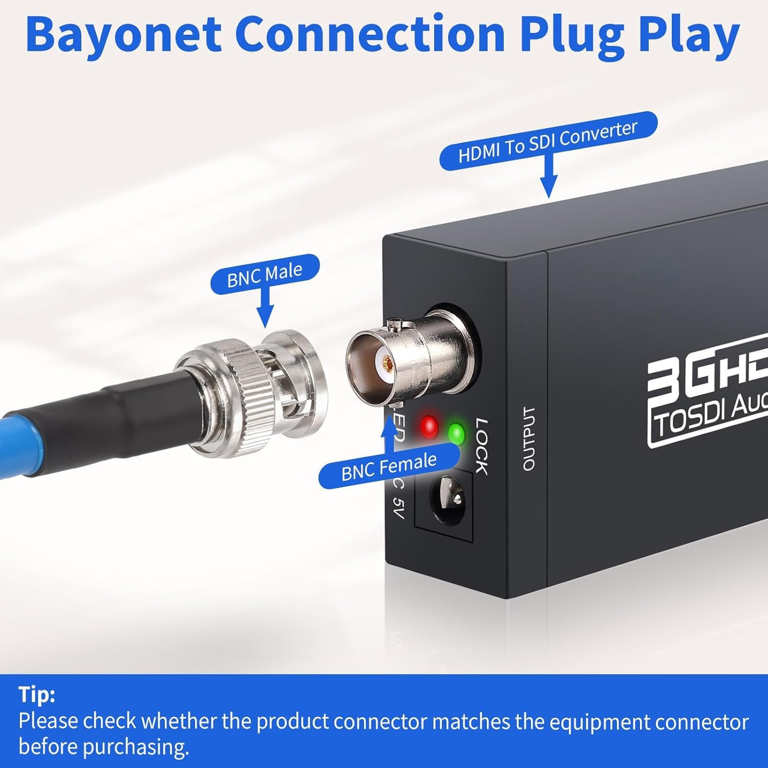 Superbat SDI Cable BNC Cable 3G/6G (Belden 1694A，1ft Supports HD-SDI/3G-SDI/4K/8K，SDI Video Cable Precision Video Cable (1Pcs)