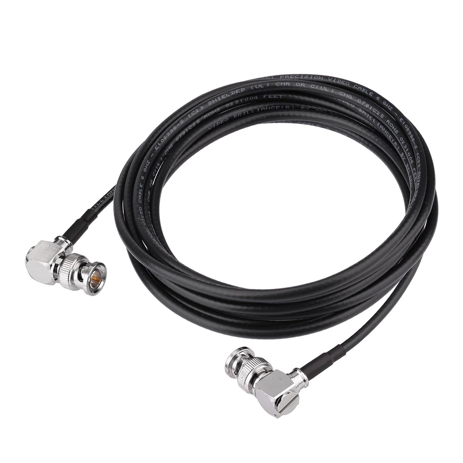 Superbat SDI Cable BNC Cable 75 ohm BNC Male to Male Right Angle Belden 1855A SDI Video Cable 10ft Support HD-SDI/3G-SDI/4K/8K Video for Monitor SDI 4K Video Switch Camera Converter etc.