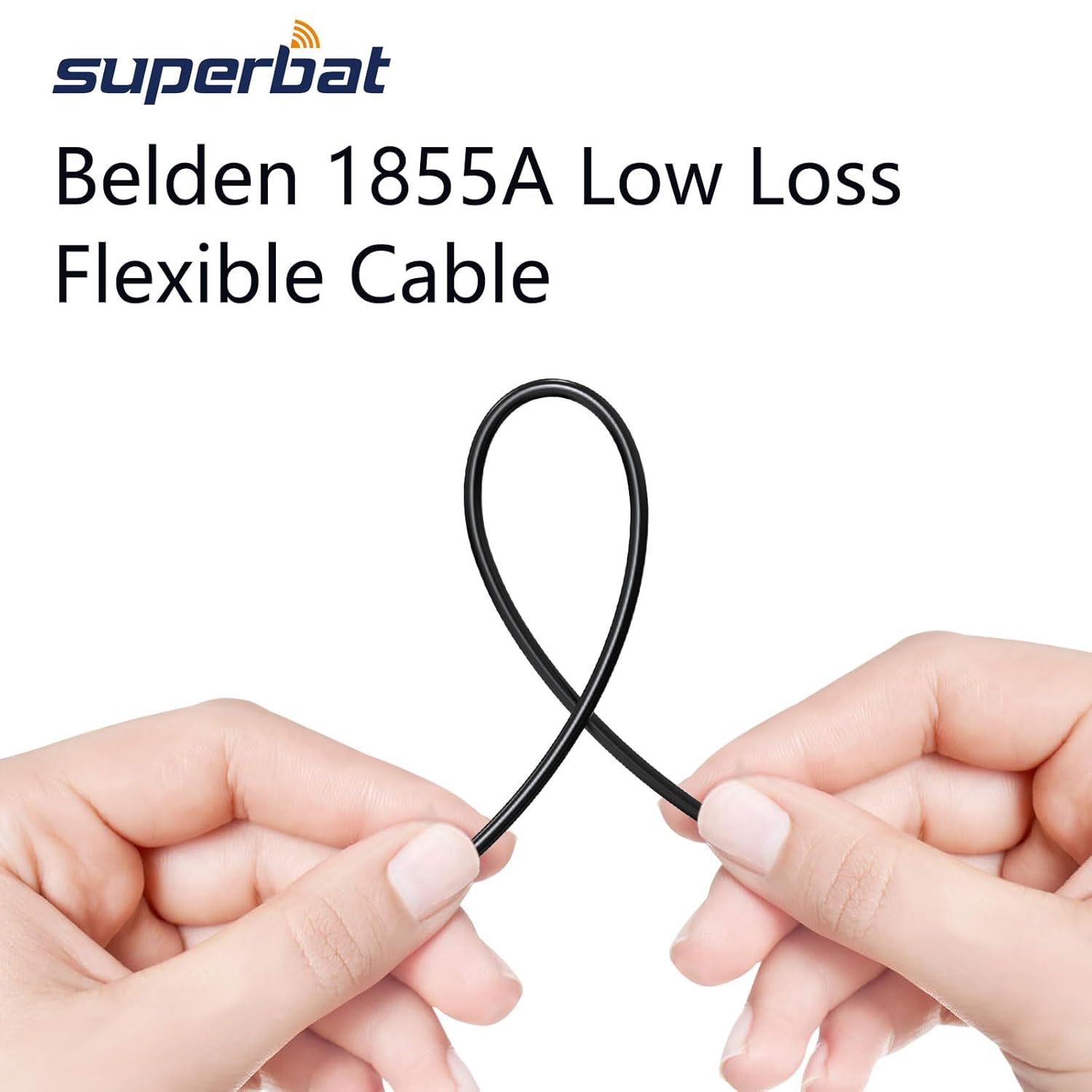 Superbat Belden 1855A Thin and Flexible Coaxial Cable 100ft,75 Ohm Low Loss Serial Digital Coax for Professional Video Production and Broadcasting,Support 3G 6G HD SDI 1080P Signal Transmission
