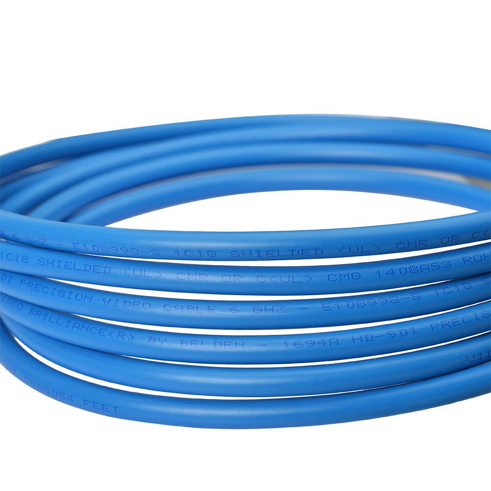 Superbat SDI Cable Short BNC Cable 3G/6G/12G Blue Belden 1694A Cable Supports HD-SDI/3G-SDI/4K/8K Monitor，Precision BNC Video Cable Right Angle to Right Angle