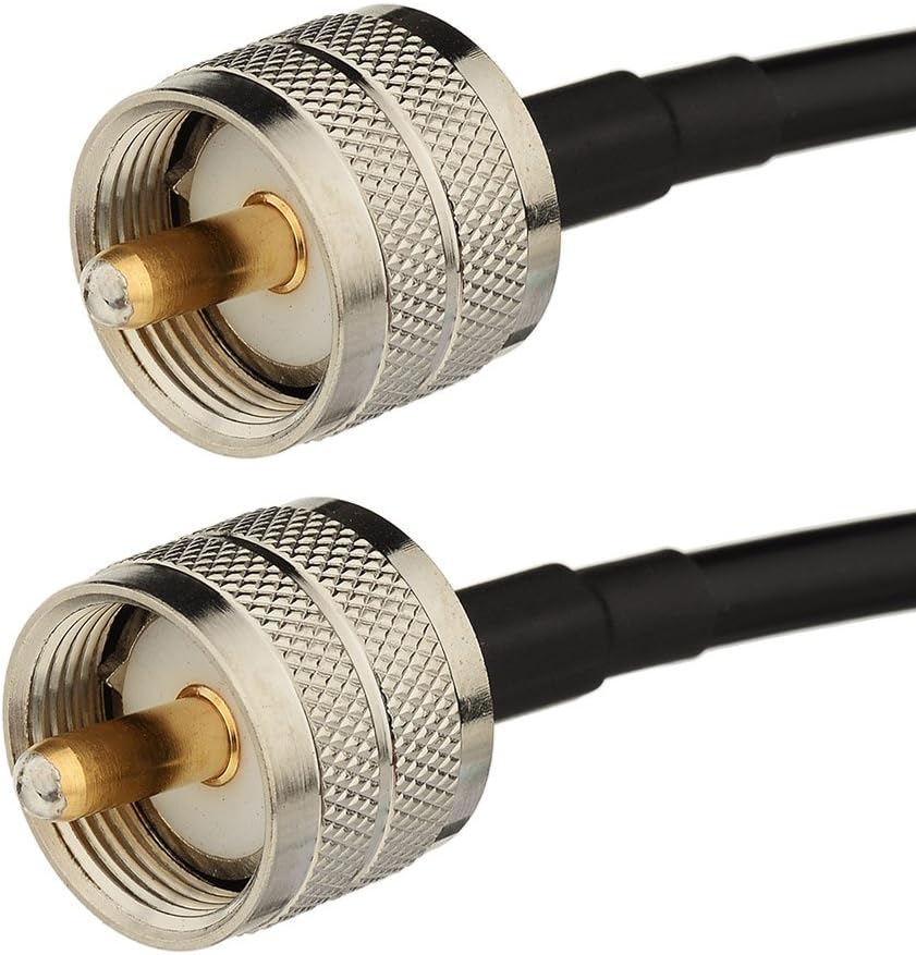 Superbat UHF Male PL-259 to UHF Male PL-259 Low Loss Digital Coax UHF Jumper Cable  for HAM & CB Radio,Antenna Analyzer,Dummy Load,SWR Meter