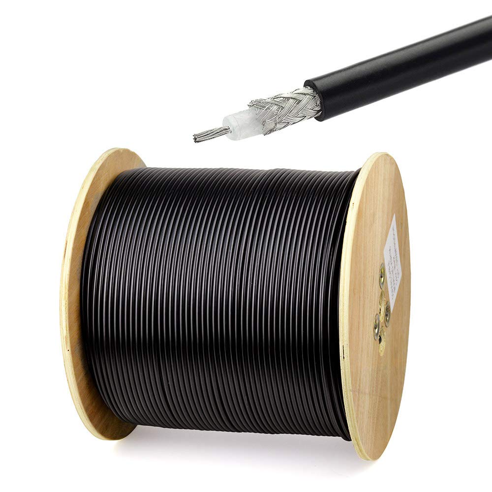 Superbat RG58 Coaxial Cable 100ft, 50 Ohm RG-58 Coax Cable for CB Radio Antenna Extension Cable etc.