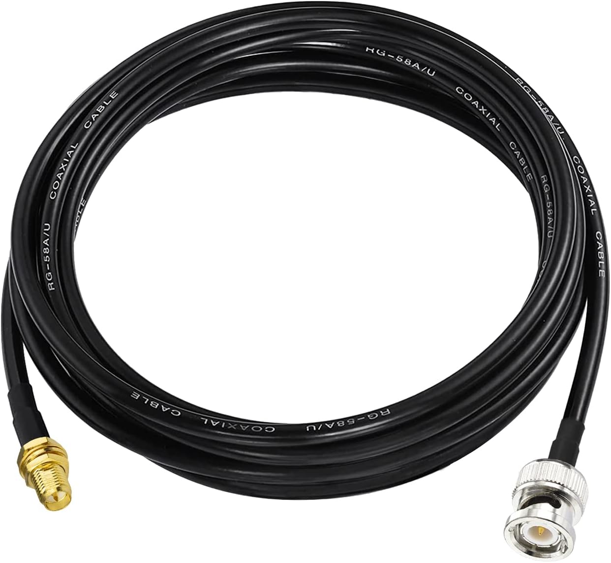 Superbat BNC to RP-SMA Cable 10ft BNC Male to RP-SMA Female Connector RG58 Coax Cable for SDR WiFi Antenna 3G/4G/GPS/Ham Radio Dummy Cameras etc.