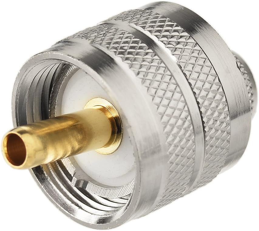 wlaniot PL-259 Connectors Crimp PL 259 UHF Male Plug RF Coaxial Connector for LMR400 9913 RG214 RG213 Coax Cable 5Pcs