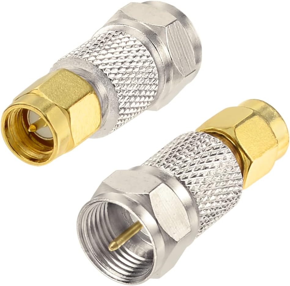 Superbat SMA to F Coax Adapter SMA Male/Female to F Male/Female Coaxial Cable Connector for HD Antenna TV Radio RG6 Cable etc. 4pcs