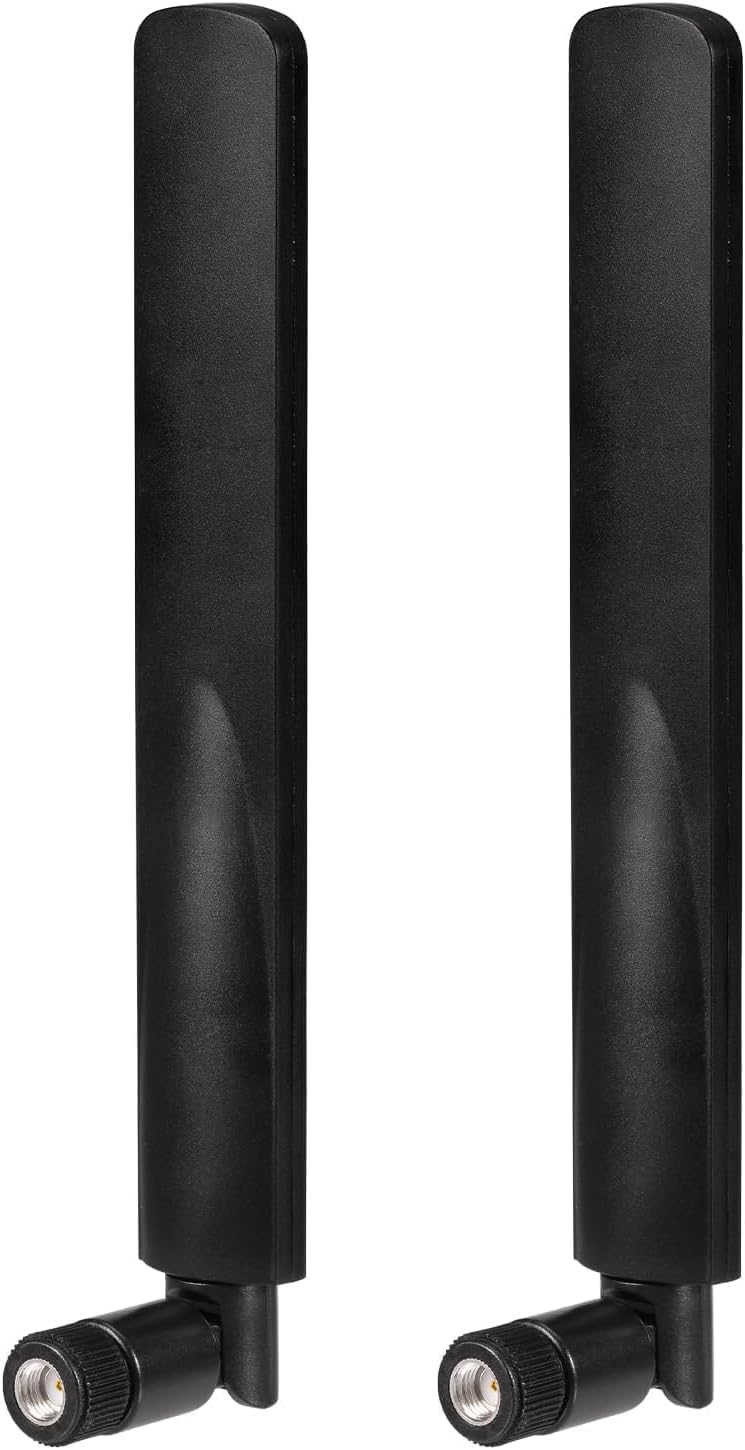 Superbat RP-SMA Antenna 2.4GHz 5GHz 5.8GHz Dual Band WiFi Antenna for Desktop PC Router Wireless SDI Video Receiver Camera Monitor etc. 2-Pack