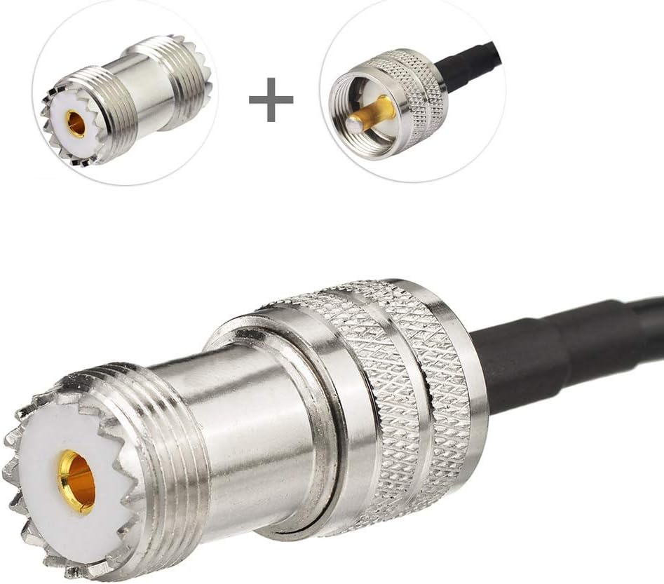 Superbat SO239 Barrel Connector 5-Pack UHF PL259 Female to Female Coax Coaxial Adapter Coupler for CB Ham Radio Antenna SWR Meter Cable
