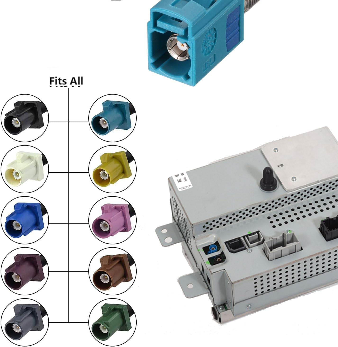 Superbat Fakra Z Female to SMA Female Vehicle GPS Antenna Adapter Connector 2Pcs for GPS Navigation Satellite Radios Car Stereo Android Head Unit 4G LTE Telematics Bluetooth Module