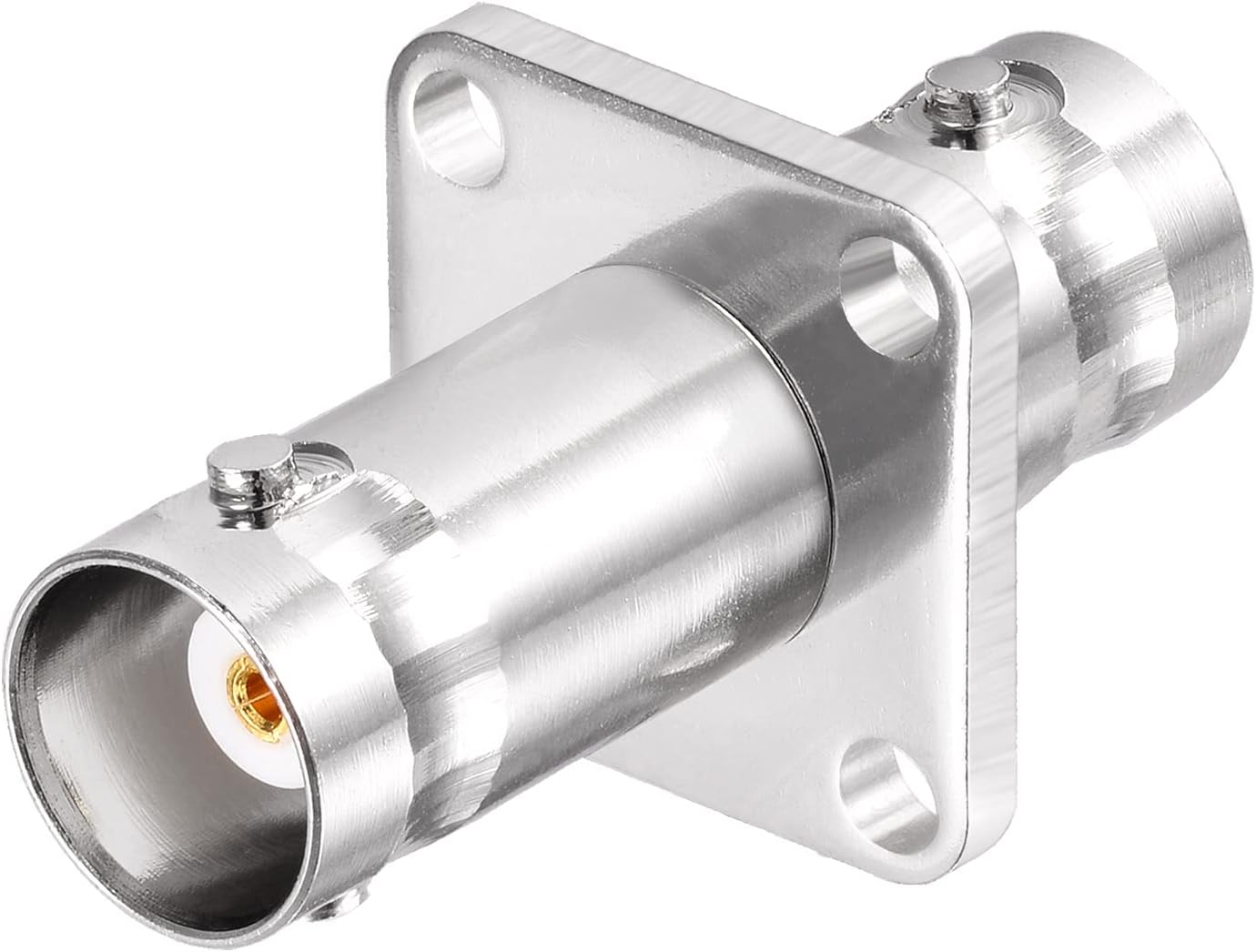Superbat BNC Female to Female Adapter Connectors Flange 4 Hole Panel Mount BNC Bulkhead Connector 2pcs