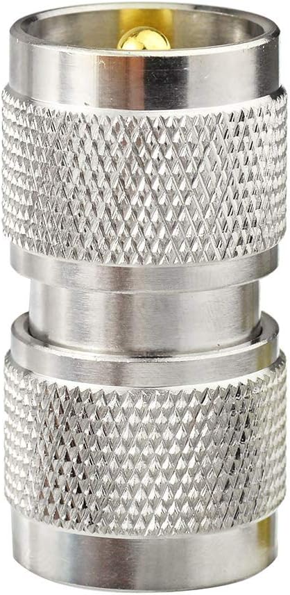 Superbat PL259 Coax Connectors 2-Pack UHF PL259 Male to Male Adapter PL259 Coupler for CB Ham Radio Antenna Dummy Load SWR Meter Cable