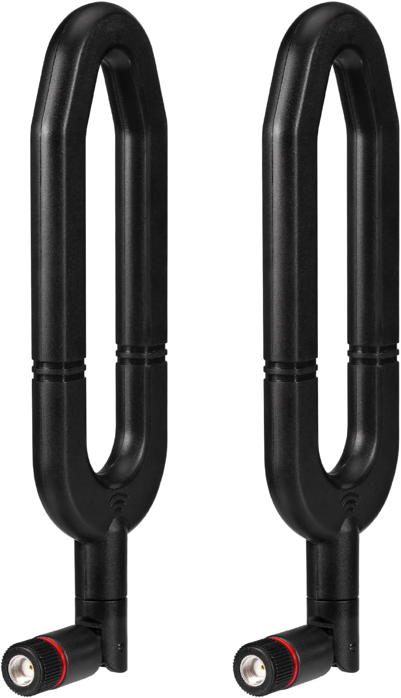 Superbat WiFi Antenna RP-SMA Male 2.4GHz 5GHz 5.8GHz Dual Band Antenna for PC PCI-E WiFi Network Card Router USB Adapter Wireless Camera Monitor etc. 2Pcs